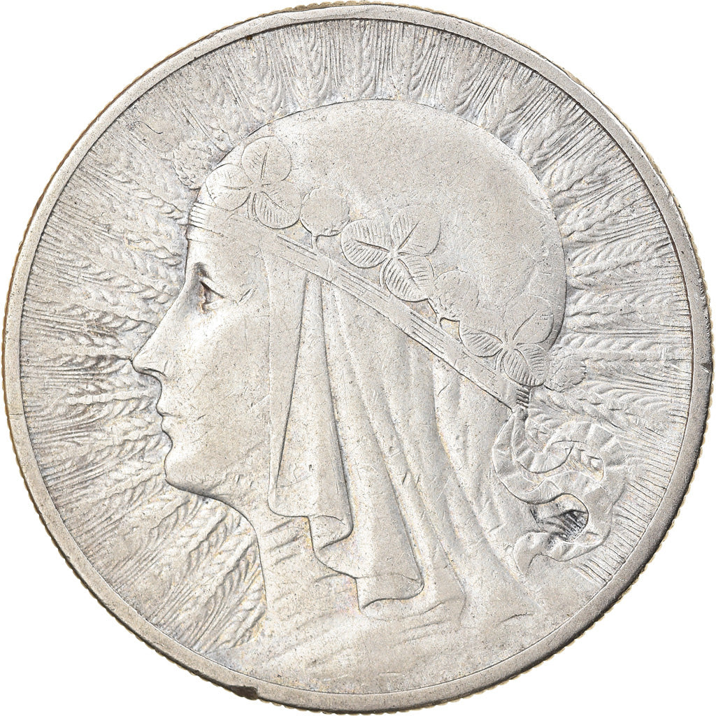 Coin, Poland, 10 Zlotych, 1932, Warsaw, VF(30-35), Silver, KM:22