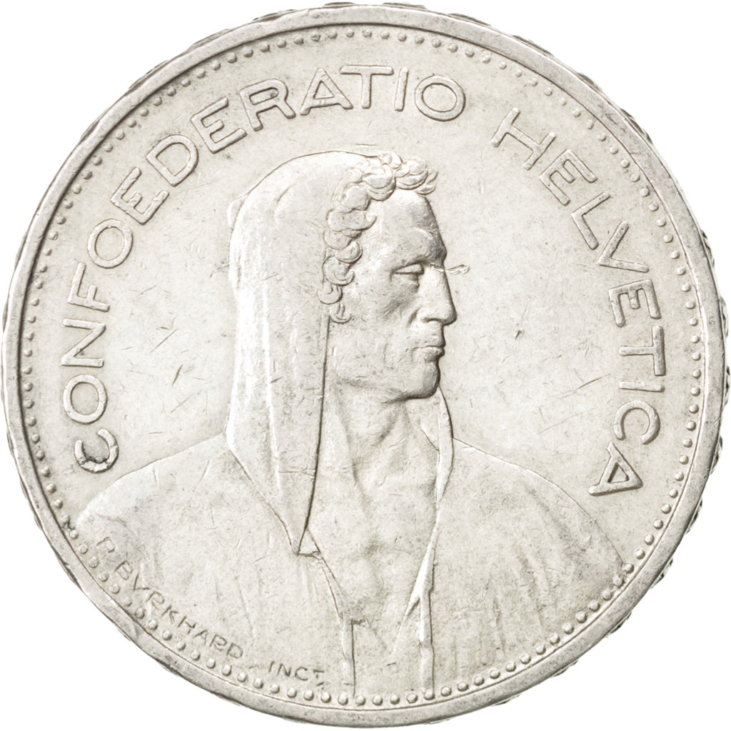 Coin, Switzerland, 5 Francs, 1933, Bern, EF(40-45), Silver, KM:40