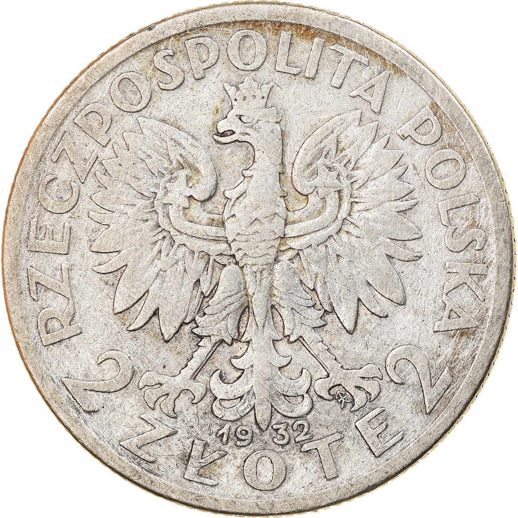 Coin, Poland, 2 Zlote, 1932, Warsaw, VF(20-25), Silver, KM:20
