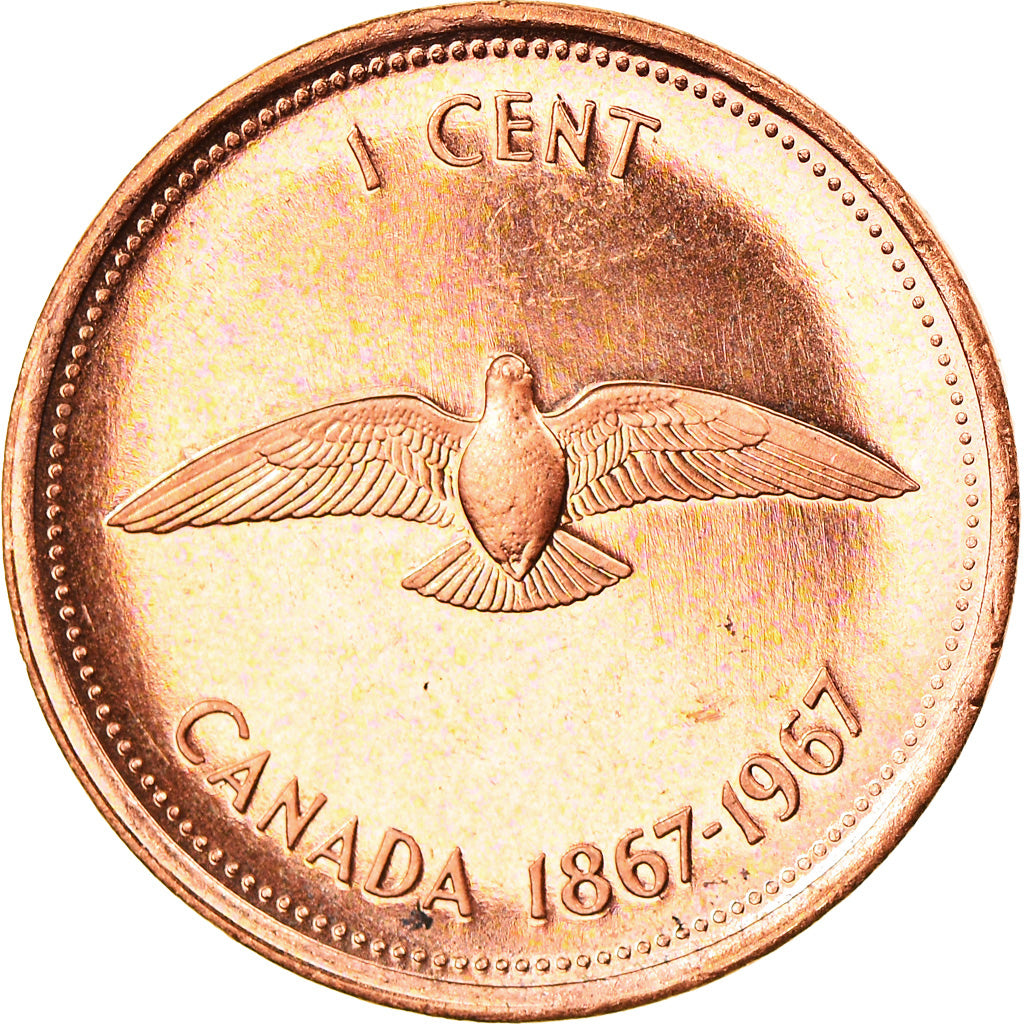 Moneda, Canadá, Elizabeth II, Cent, 1967, Royal Canadian Mint, Ottawa, EBC