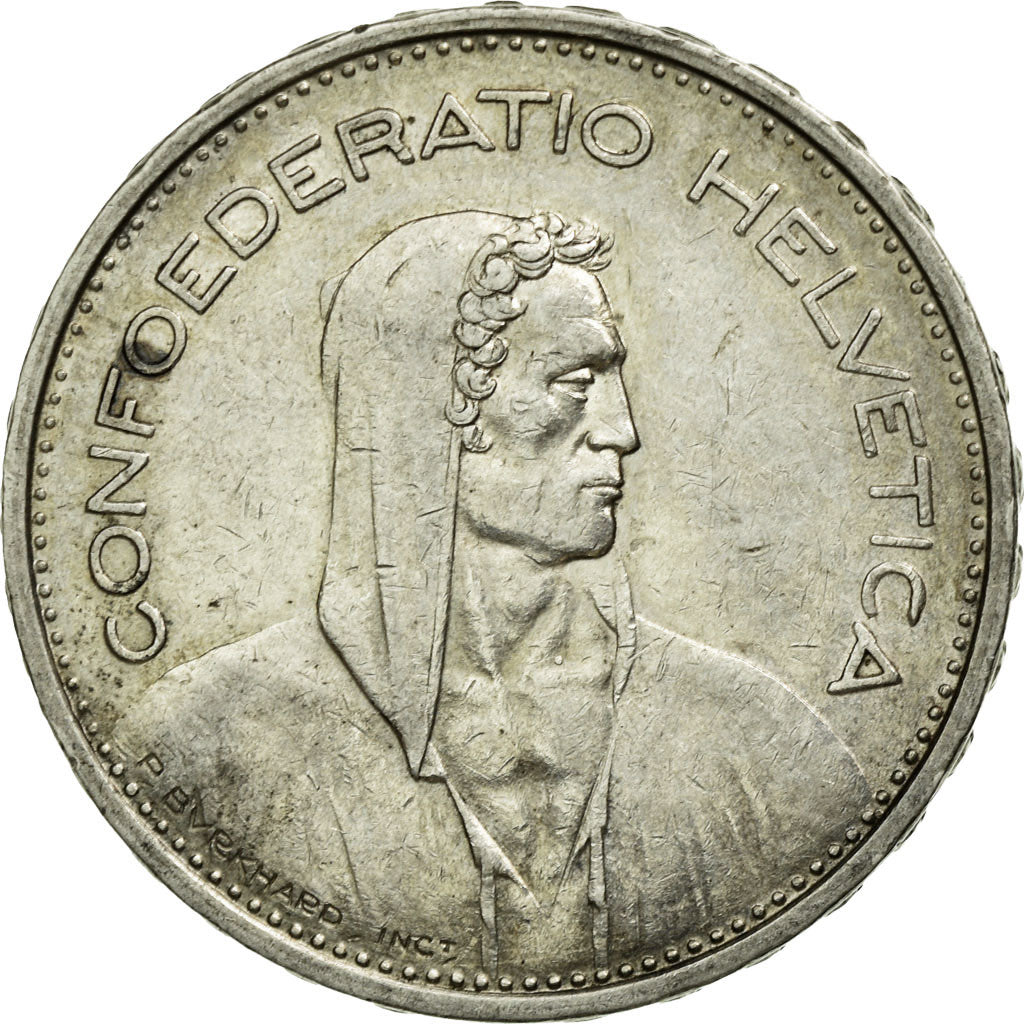 Coin, Switzerland, 5 Francs, 1933, Bern, EF(40-45), Silver, KM:40