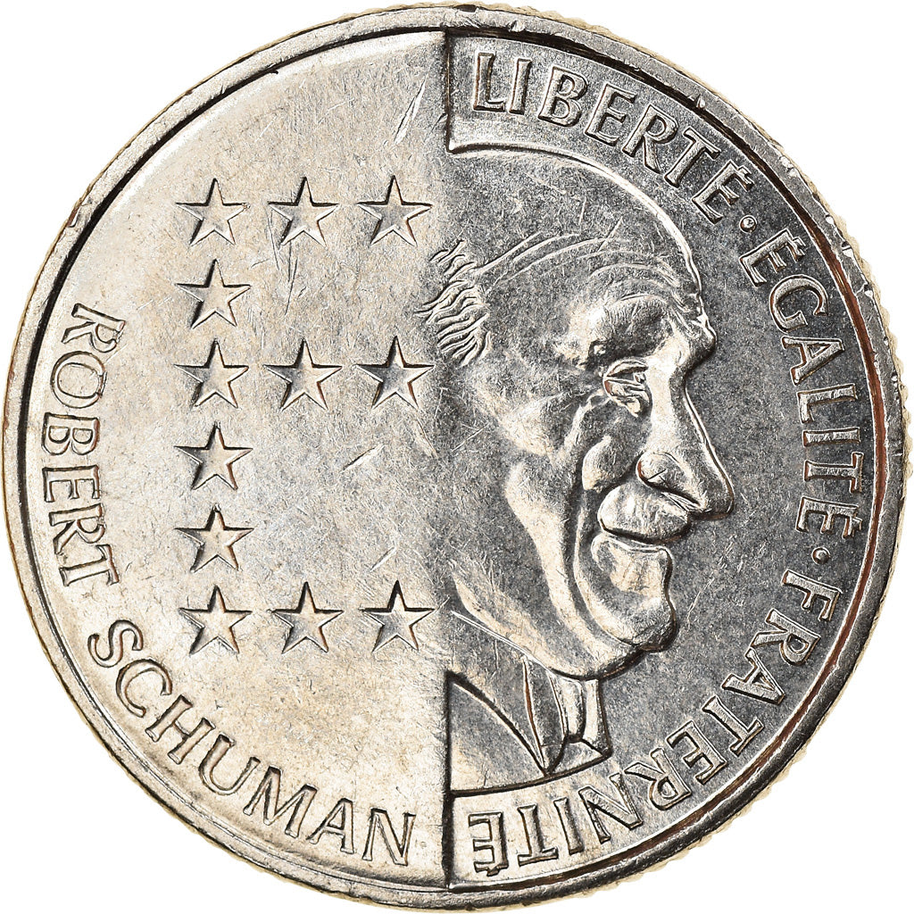 Moneda, Francia, Schumann, 10 Francs, 1986, Paris, MBC, Níquel, KM:958