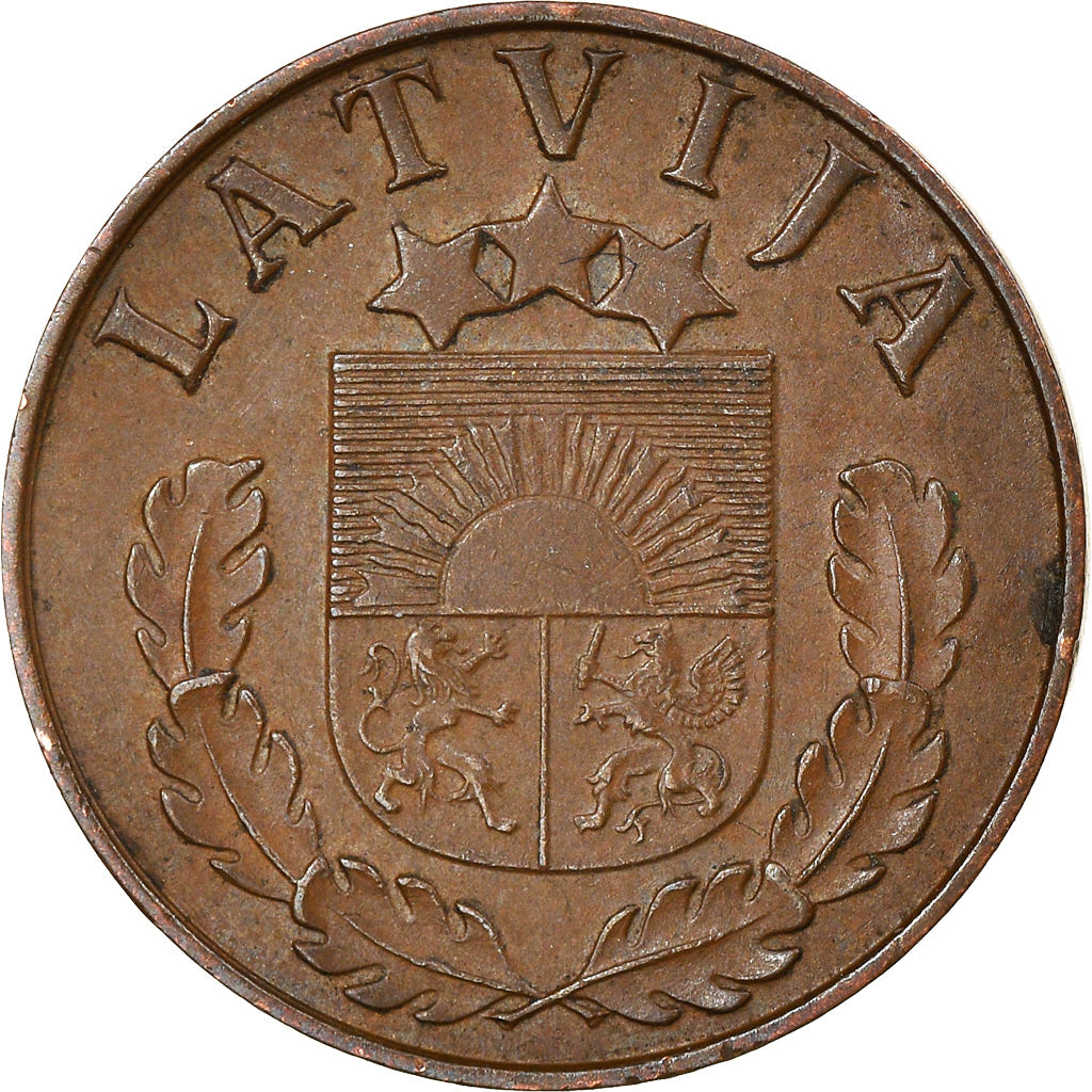 Coin, Latvia, Santims, 1939, VF(30-35), Bronze, KM:10