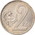 Monnaie, Tchécoslovaquie, 2 Koruny, 1990, TB+, Copper-nickel, KM:75