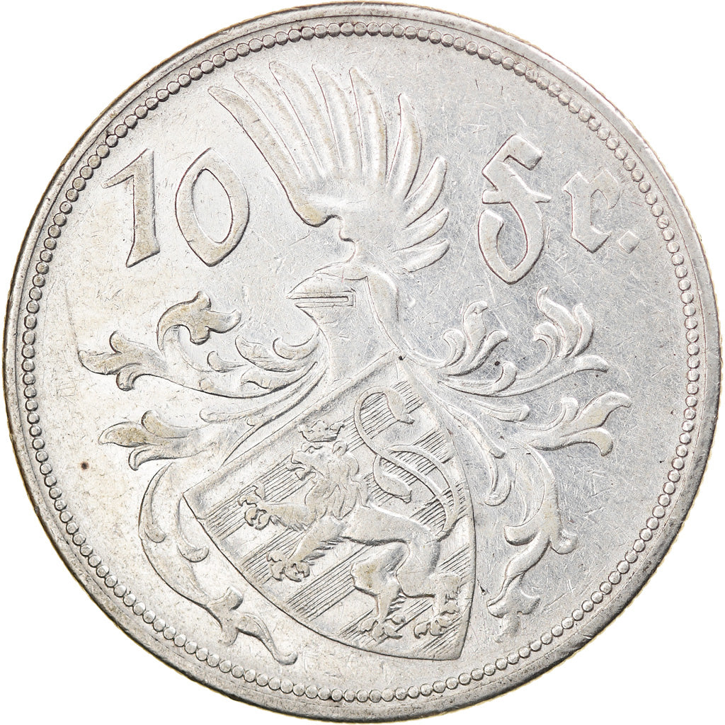 Coin, Luxembourg, Charlotte, 10 Francs, 1929, VF(30-35), Silver, KM:39