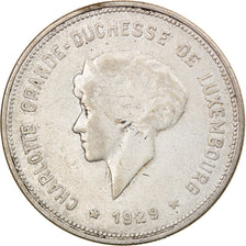 Coin, Luxembourg, Charlotte, 5 Francs, 1929, VF(30-35), Silver, KM:38