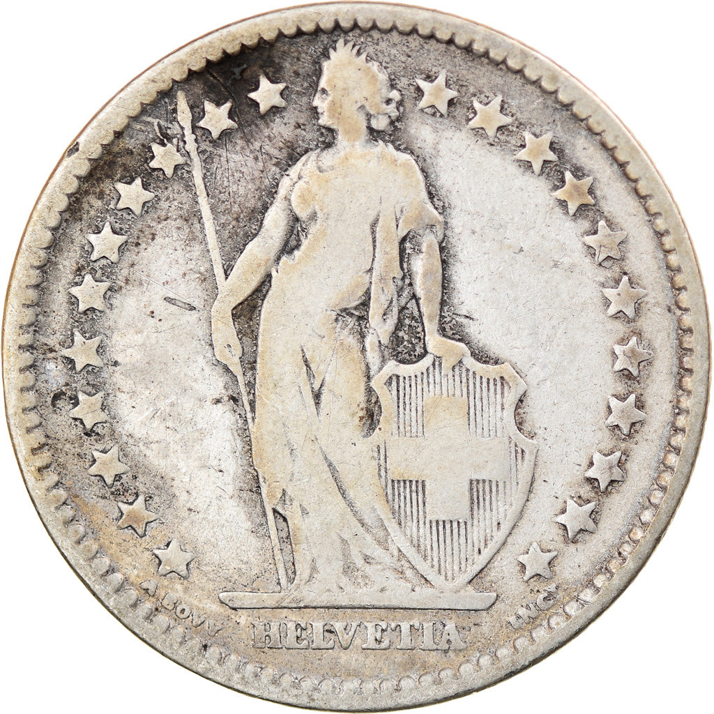 Monnaie, Suisse, 2 Francs, 1875, Bern, TB+, Argent, KM:21