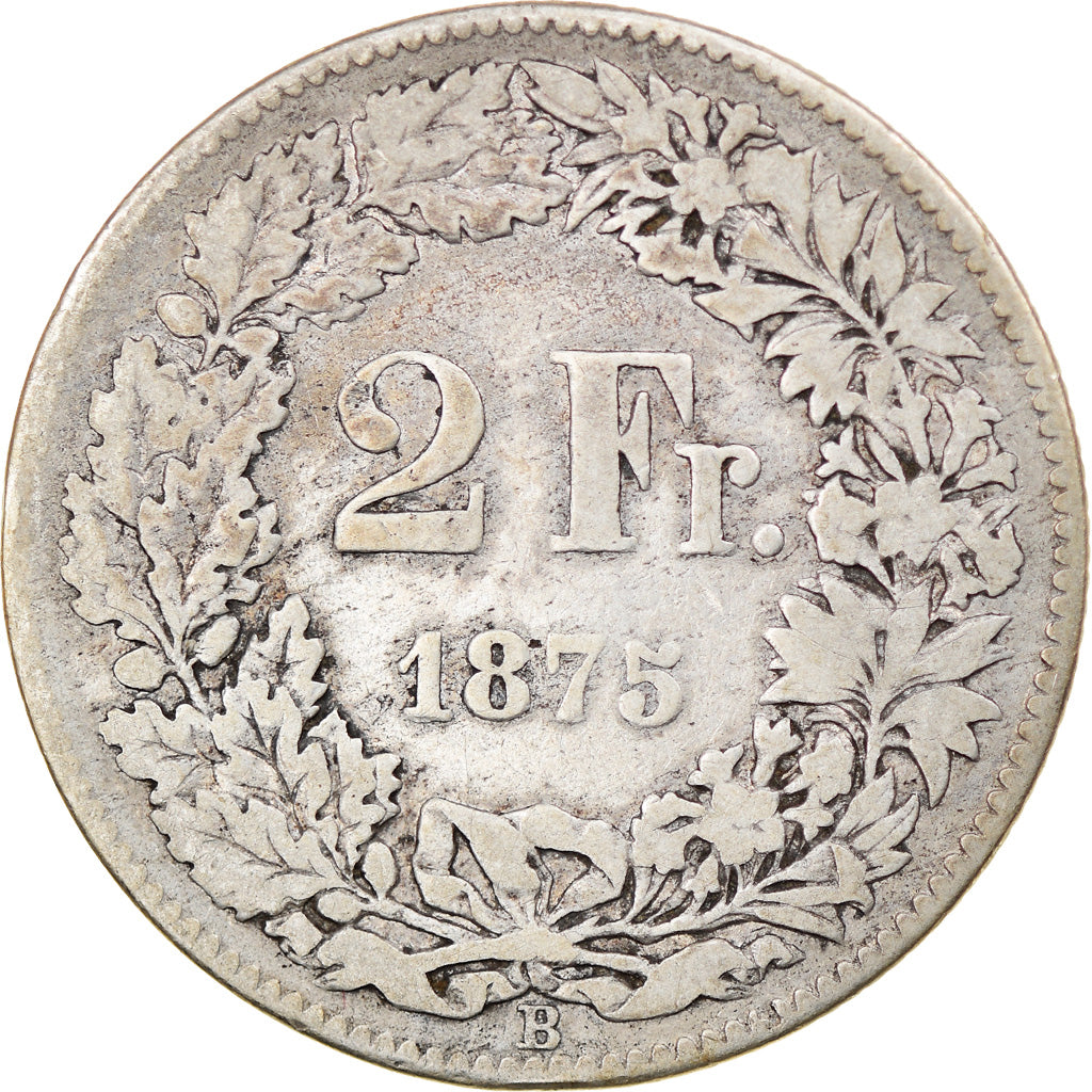 Monnaie, Suisse, 2 Francs, 1875, Bern, TB+, Argent, KM:21