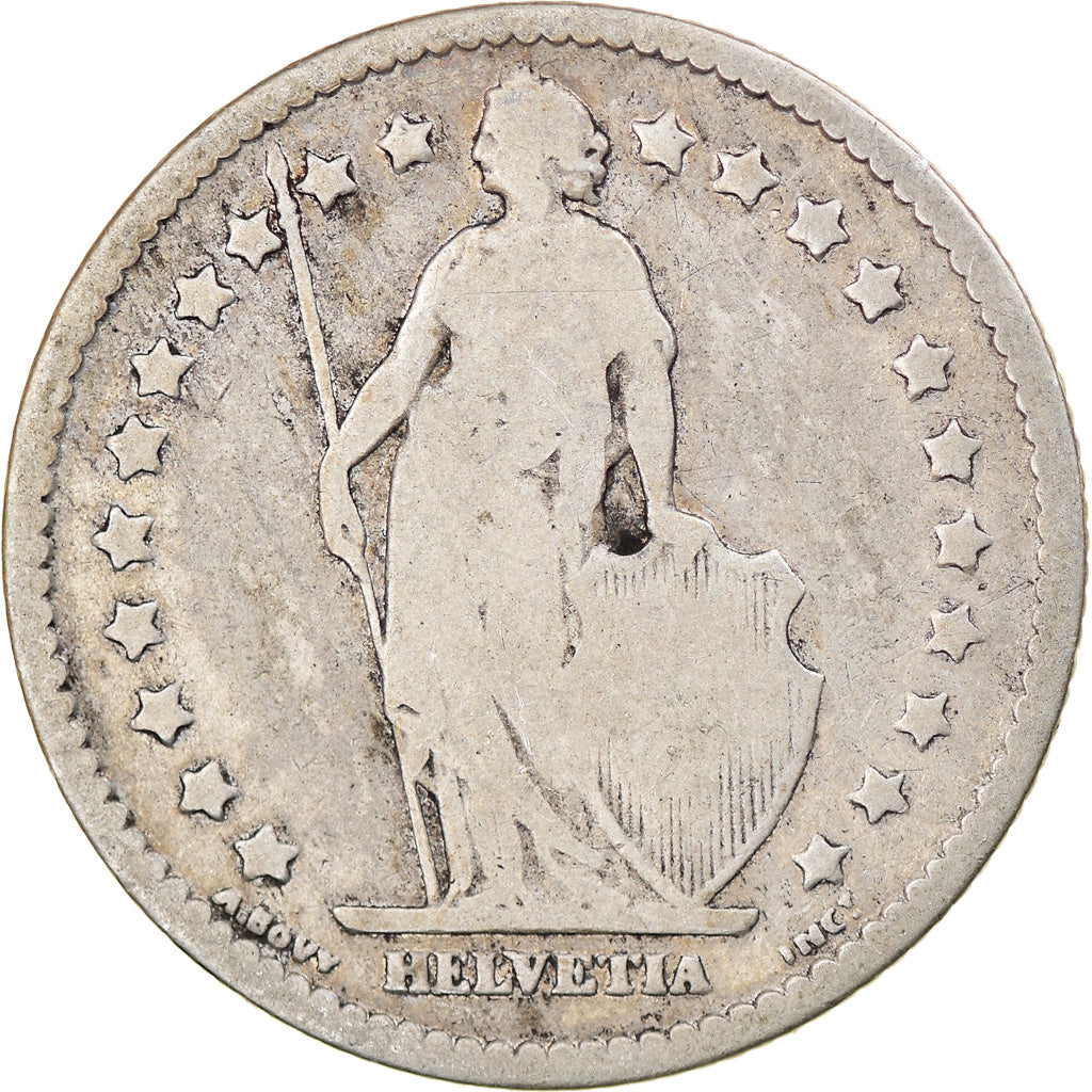 Monnaie, Suisse, Franc, 1877, Bern, TB+, Argent, KM:24