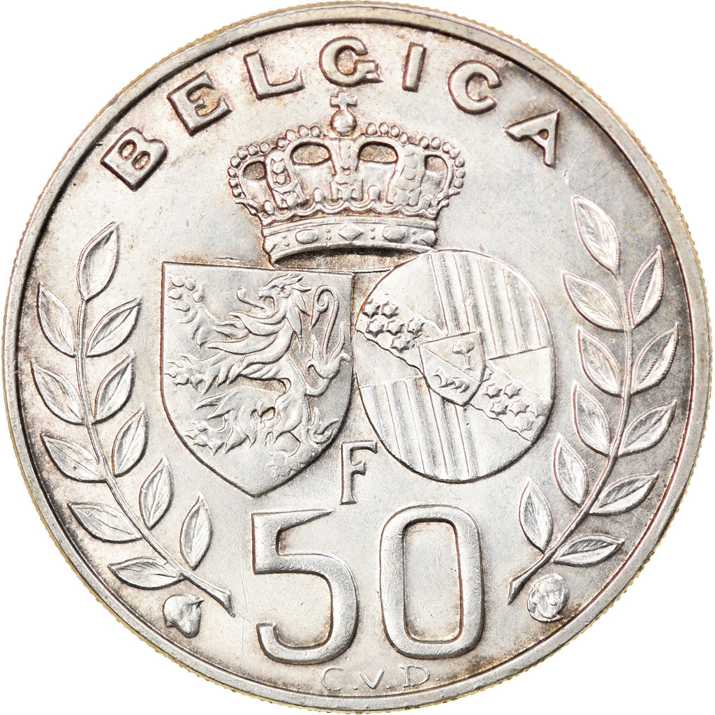 Coin, Belgium, 50 Francs, 50 Frank, 1960, Brussels, EF(40-45), Silver, KM:152.1