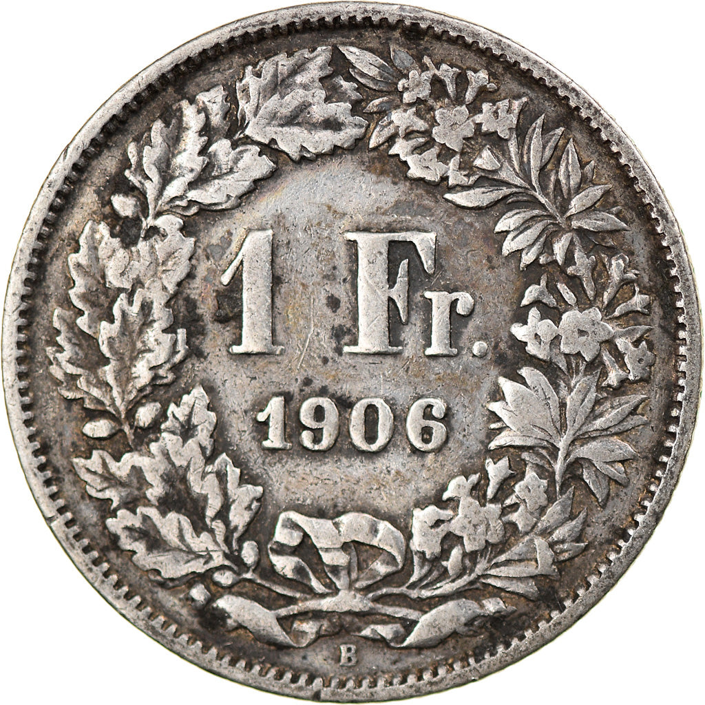 Coin, Switzerland, Franc, 1906, Bern, VF(30-35), Silver, KM:24