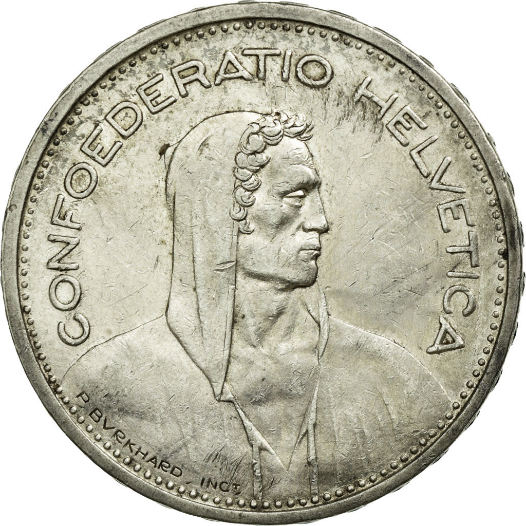 Coin, Switzerland, 5 Francs, 1932, Bern, AU(50-53), Silver, KM:40