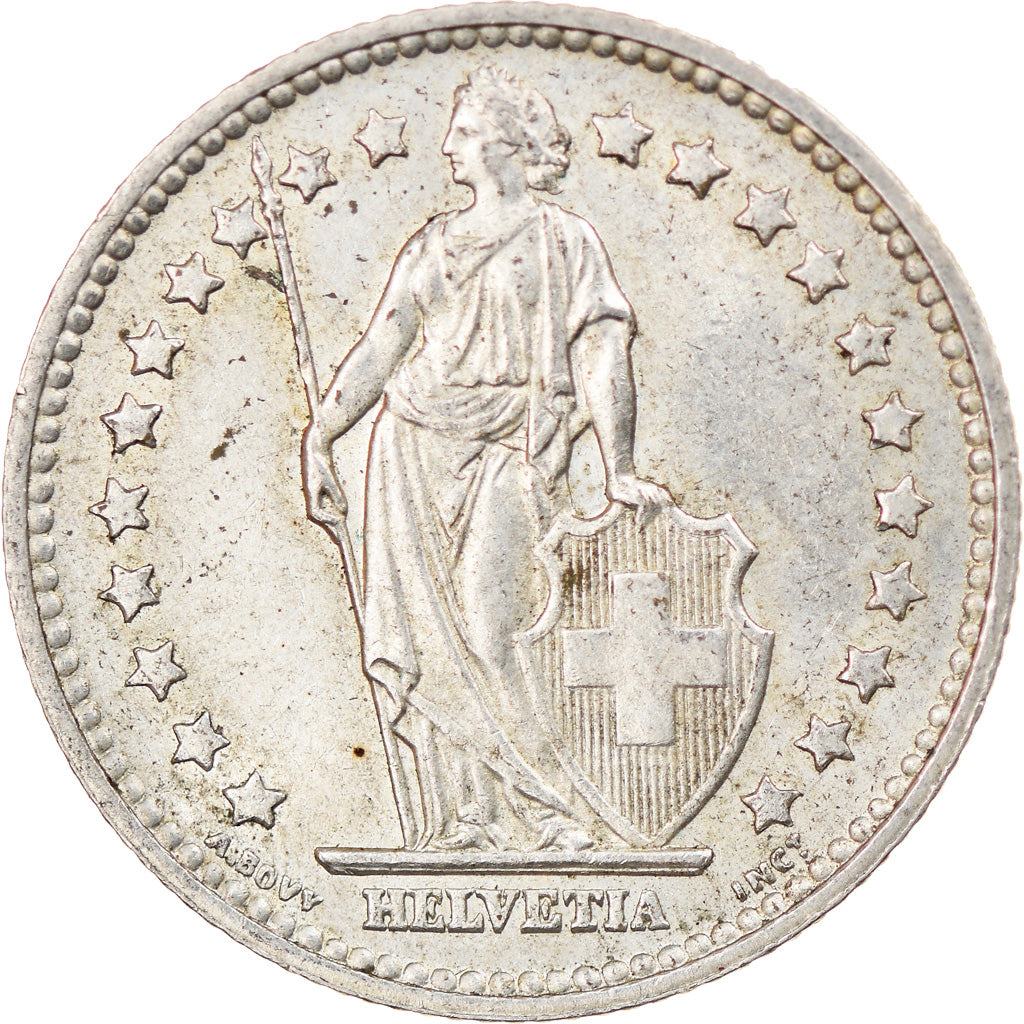 Coin, Switzerland, Franc, 1957, Bern, EF(40-45), Silver, KM:24