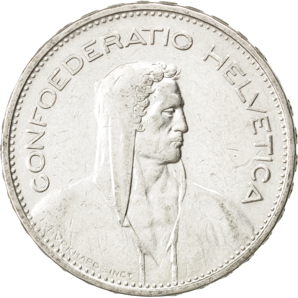 Coin, Switzerland, 5 Francs, 1932, Bern, AU(50-53), Silver, KM:40