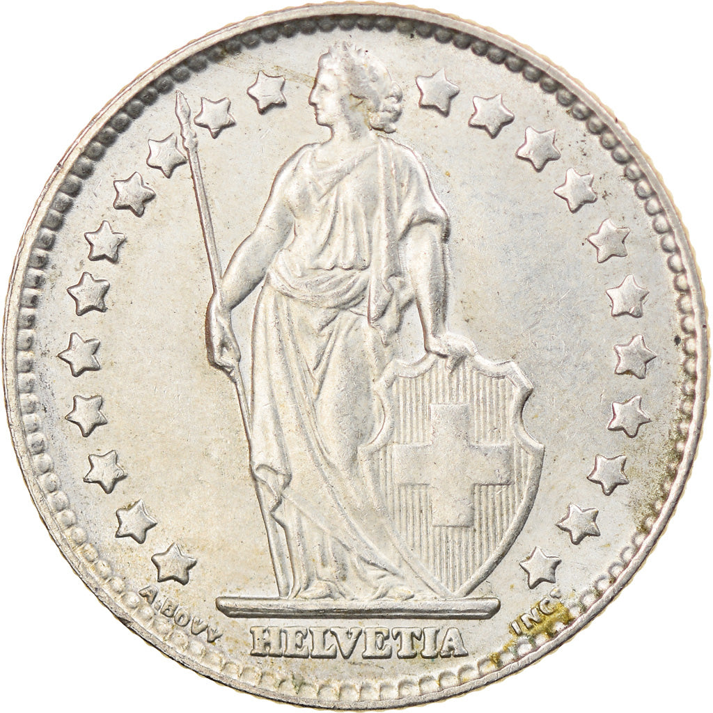 Coin, Switzerland, Franc, 1962, Bern, EF(40-45), Silver, KM:24