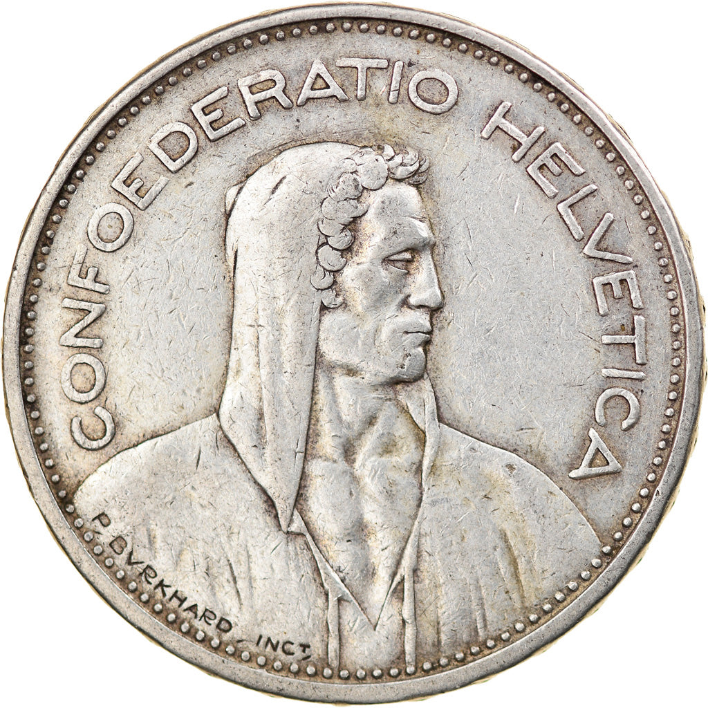 Coin, Switzerland, 5 Francs, 1931, Bern, VF(30-35), Silver, KM:40