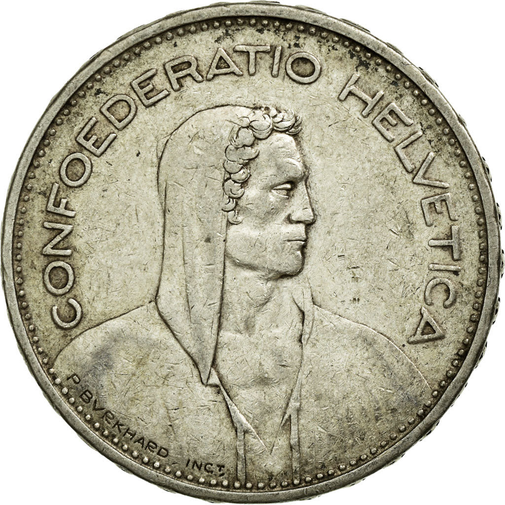 Coin, Switzerland, 5 Francs, 1932, Bern, EF(40-45), Silver, KM:40