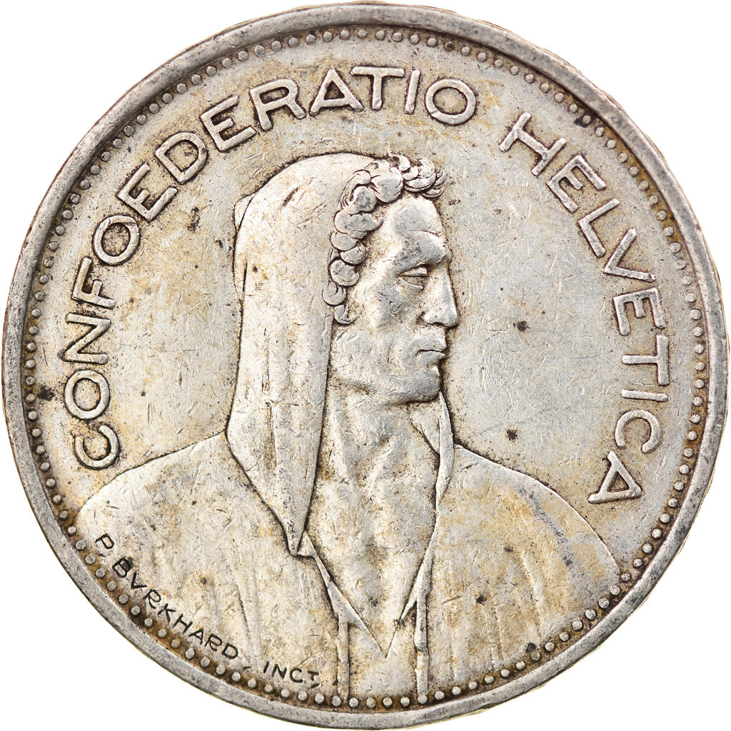 Coin, Switzerland, 5 Francs, 1948, Bern, VF(30-35), Silver, KM:40