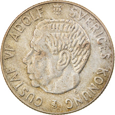 Coin, Sweden, Gustaf VI, Krona, 1956, VF(30-35), Silver, KM:826