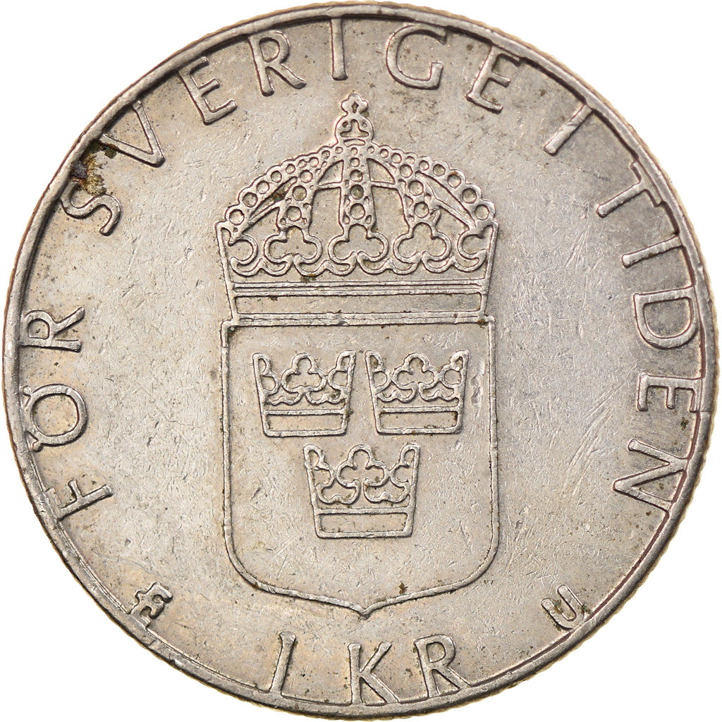 Moneta, Szwecja, Carl XVI Gustaf, Krona, 1980, VF(30-35), Miedź-Nikiel