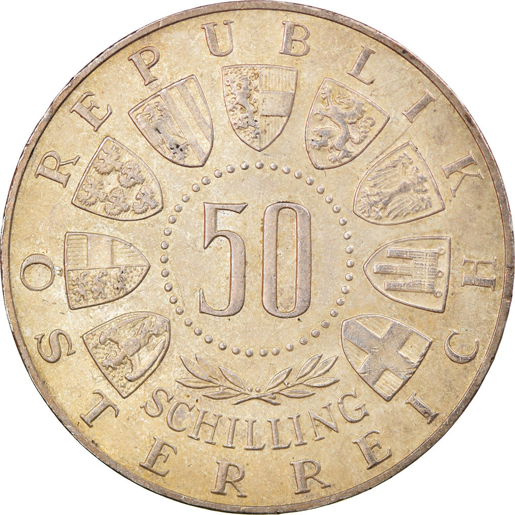 Coin, Austria, 50 Schilling, 1963, EF(40-45), Silver, KM:2894