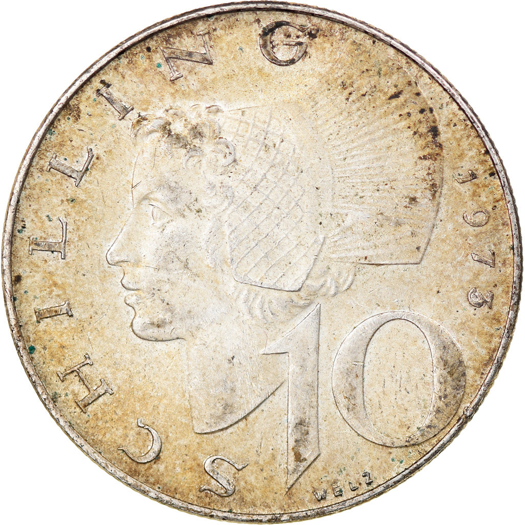 Coin, Austria, 10 Schilling, 1973, VF(30-35), Silver, KM:2882