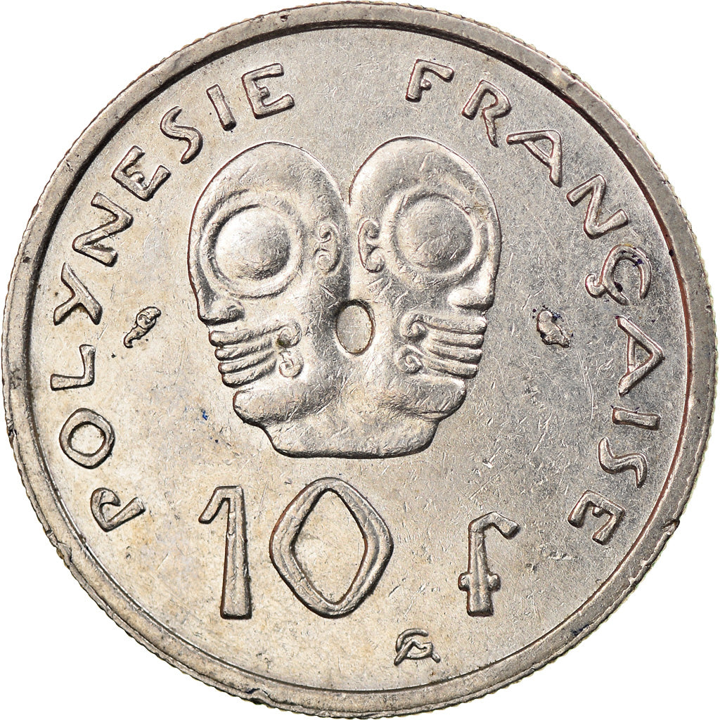 Moeda, Polinésia Francesa, 10 Francs, 1967, Paris, VF(30-35), Níquel, KM:5