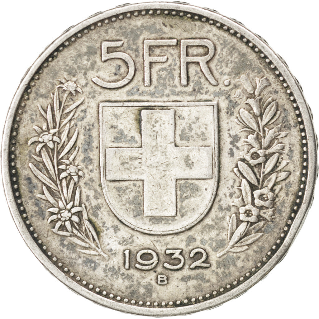SWITZERLAND, 100 Francs, 1932, Bern, KM #E18, EF(40-45), Brass, 14.93