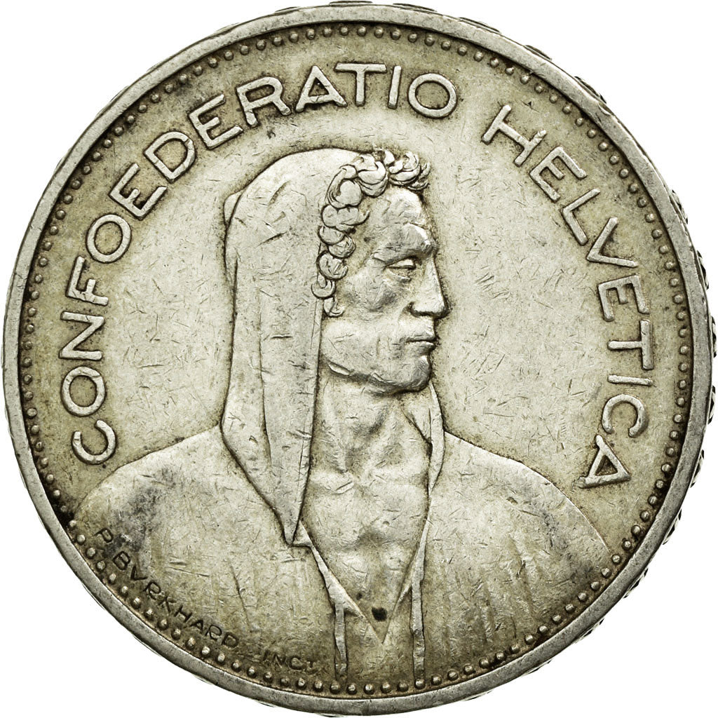 Coin, Switzerland, 5 Francs, 1932, Bern, EF(40-45), Silver, KM:40