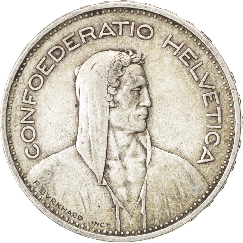 SWITZERLAND, 5 Francs, 1932, Bern, KM #40, VF(30-35), Silver, 31.45, 14.93
