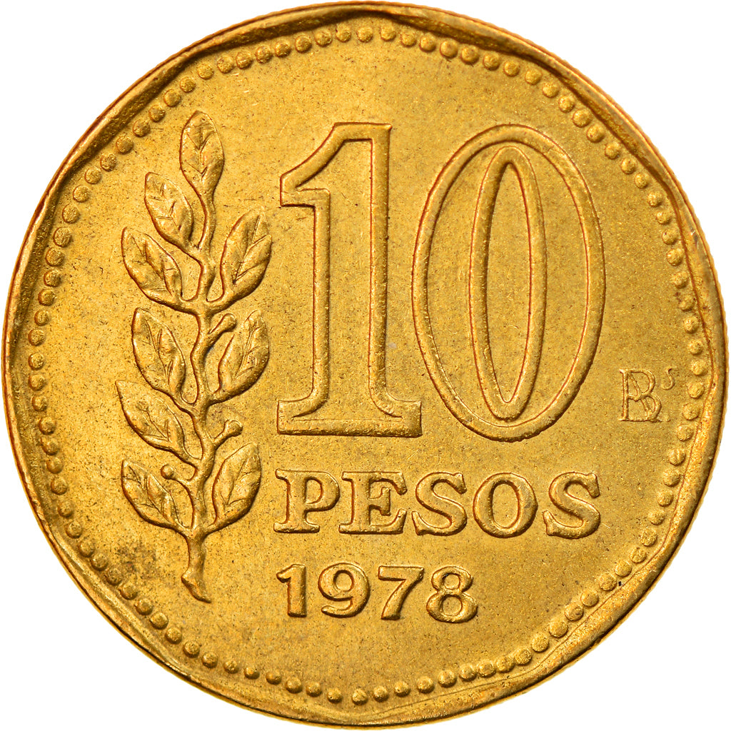 Coin, Argentina, 10 Pesos, 1978, EF(40-45), Aluminum-Bronze, KM:72