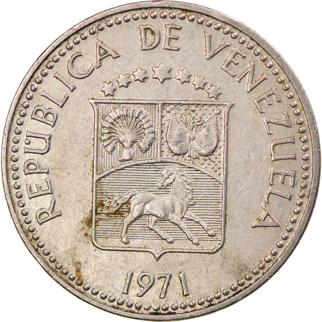 Moneda, Venezuela, 10 Centimos, 1971, Ontario, BC+, Cobre - níquel, KM:A40