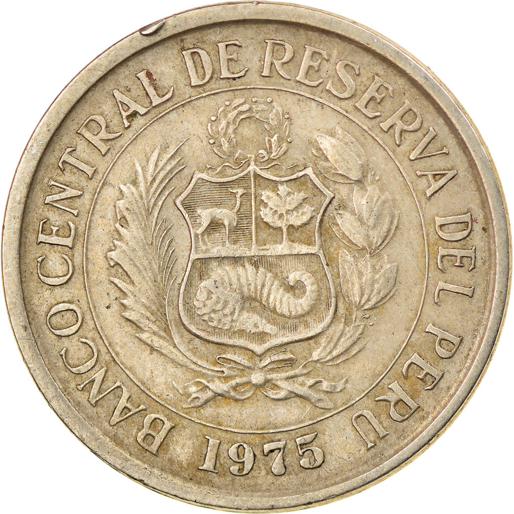 Coin, Peru, 5 Soles, 1975, Lima, VF(30-35), Copper-nickel, KM:267