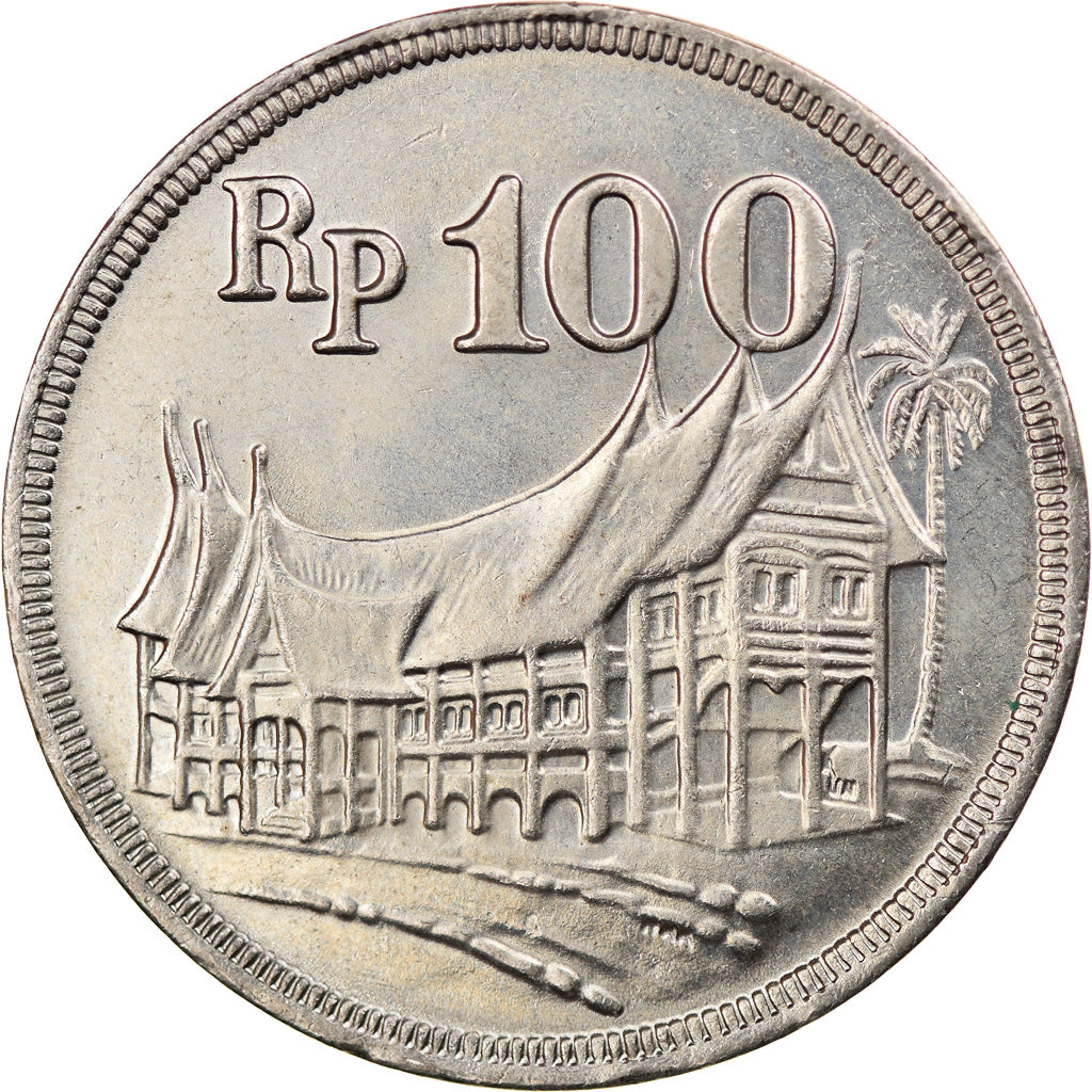 Coin, Indonesia, 100 Rupiah, 1973, AU(55-58), Copper-nickel, KM:36