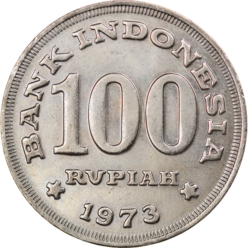 Coin, Indonesia, 100 Rupiah, 1973, AU(55-58), Copper-nickel, KM:36