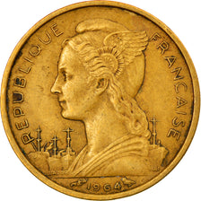 Coin, Réunion, 10 Francs, 1964, VF(30-35), Aluminum-Bronze, KM:10