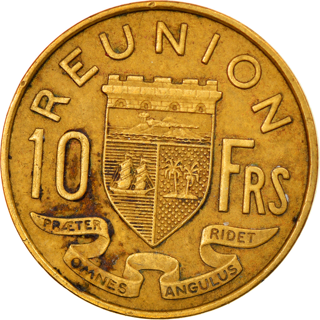 Coin, Réunion, 10 Francs, 1964, VF(30-35), Aluminum-Bronze, KM:10