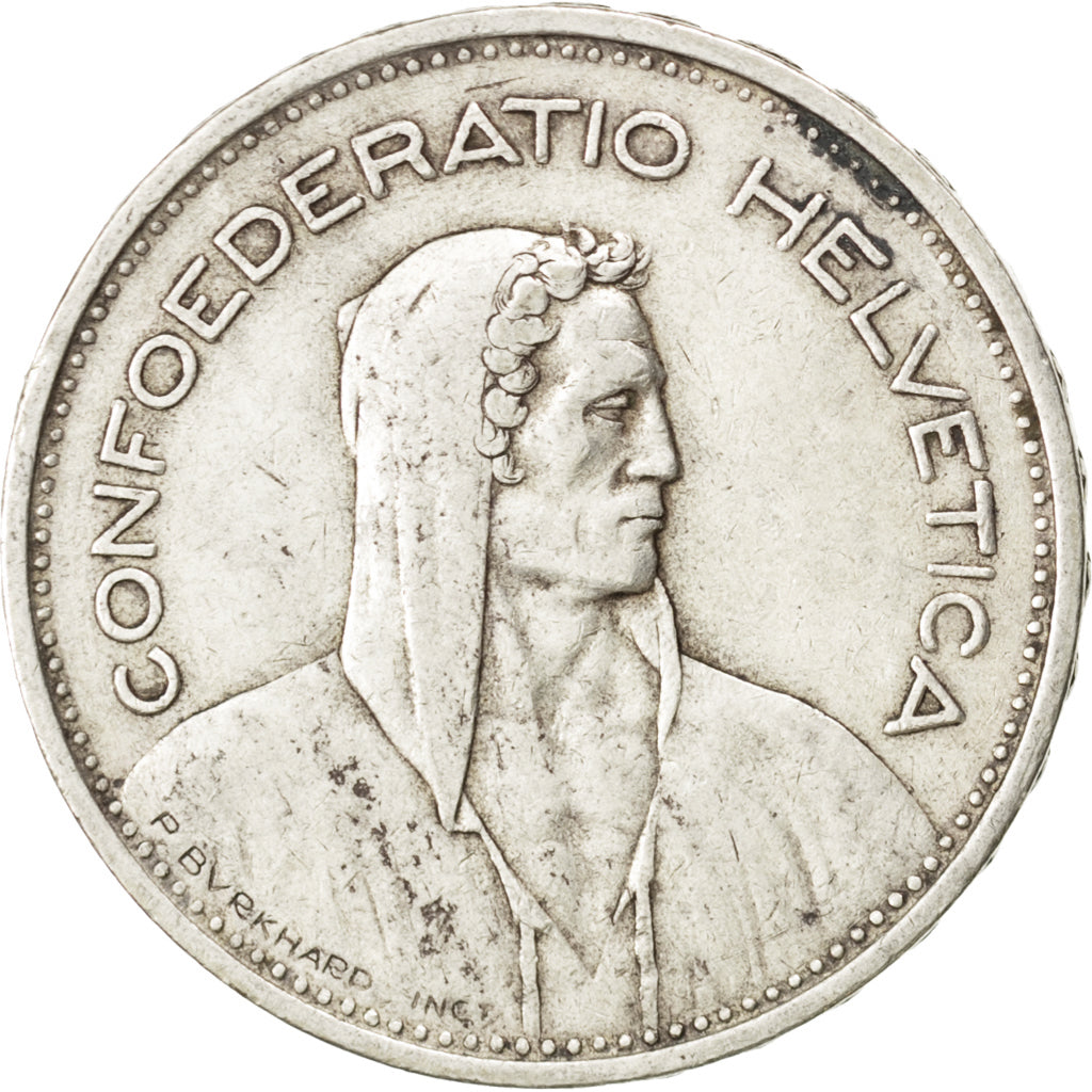 SWITZERLAND, 100 Francs, 1952, Bern, KM #E18, VF(30-35), Brass, 14.97