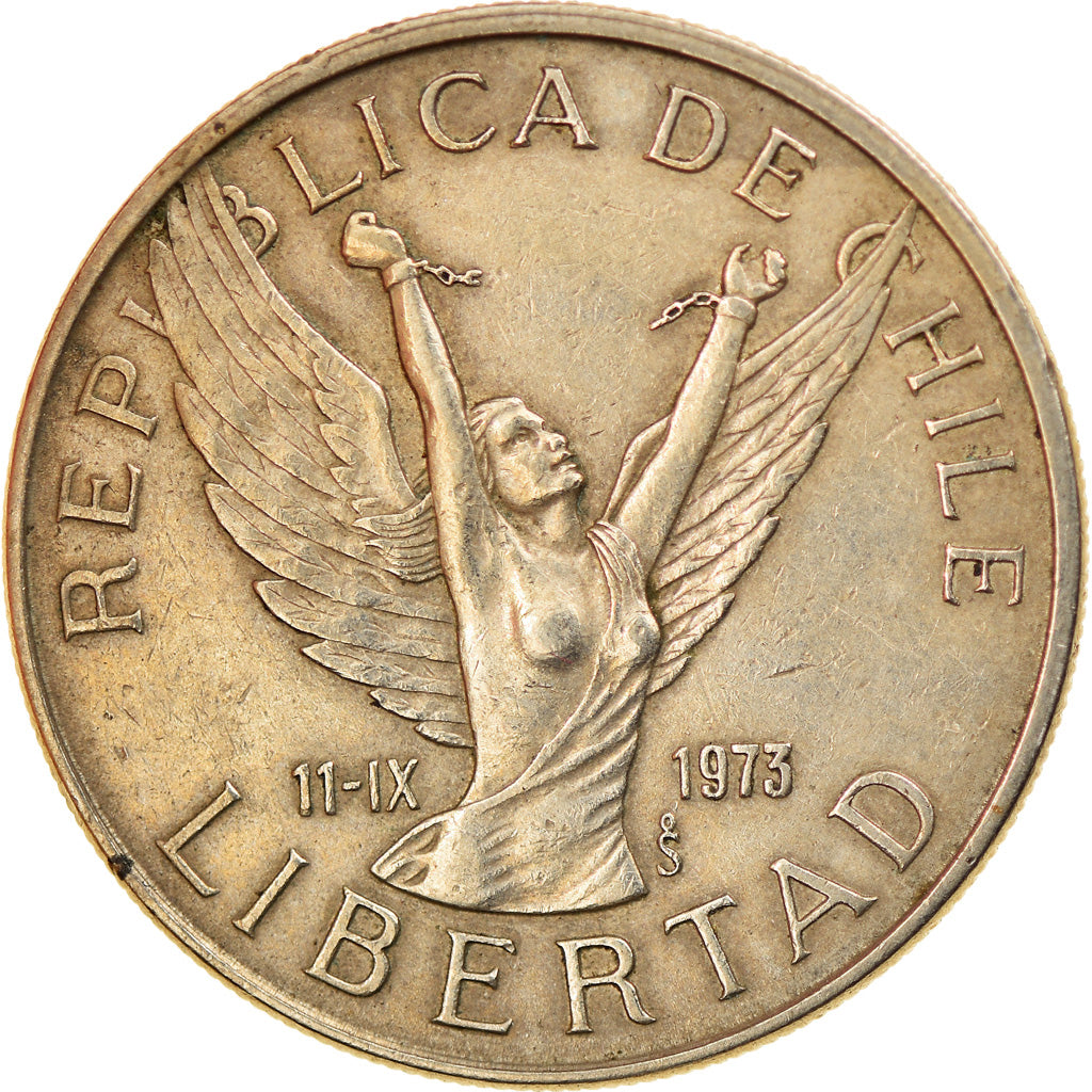 Monnaie, Chile, 5 Pesos, 1976, Santiago, TB+, Copper-nickel, KM:209