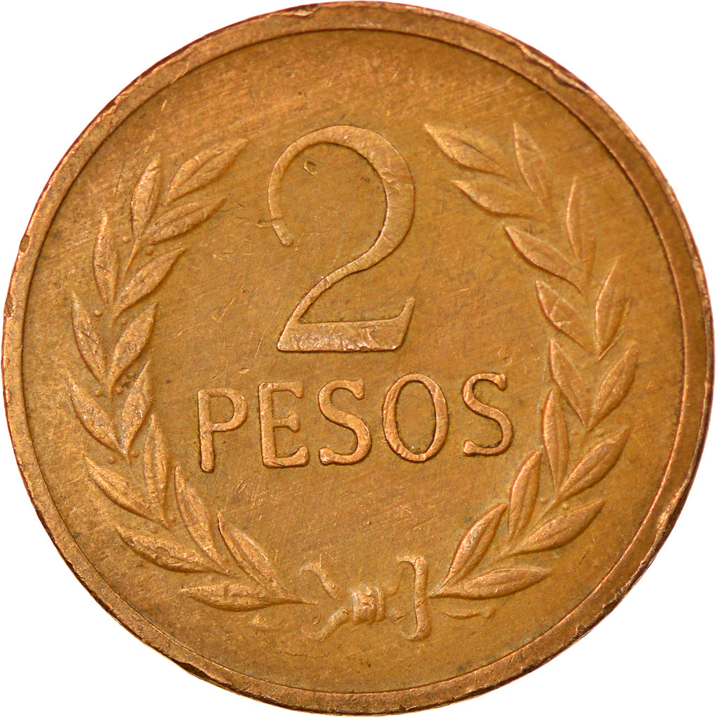 Moneta, Colombia, 2 Pesos, 1978, MB+, Bronzo, KM:263
