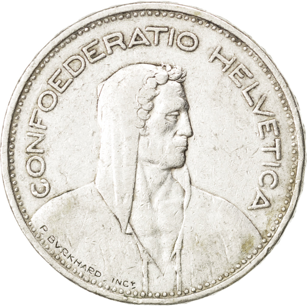 SWITZERLAND, 5 Francs, 1931, Bern, KM #40, VF(20-25), Silver, 31.45, 14.95