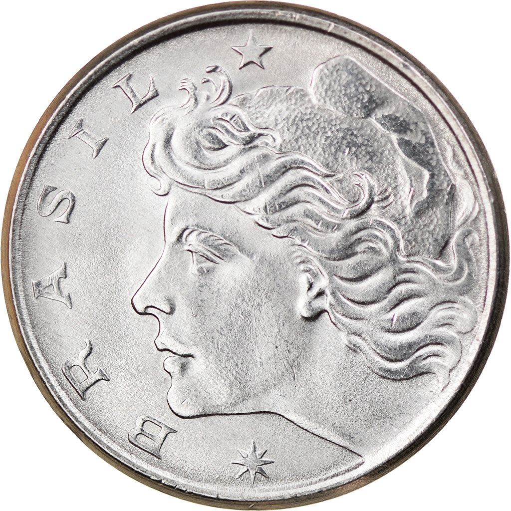 Moneta, Brasile, 10 Centavos, 1978, MB+, Acciaio inossidabile, KM:578.1a