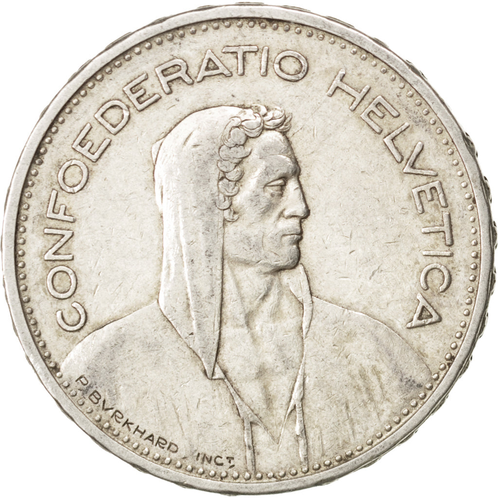 SWITZERLAND, 5 Francs, 1931, Bern, KM #40, VF(30-35), Silver, 31.45, 14.95