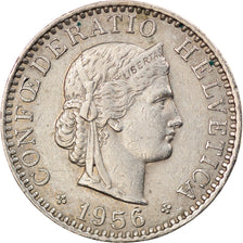 Coin, Switzerland, 20 Rappen, 1956, Bern, VF(30-35), Copper-nickel, KM:29a