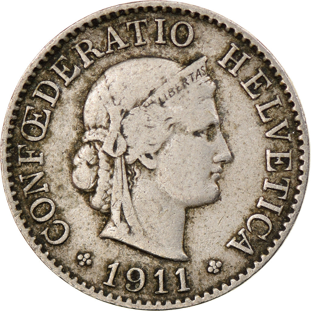 Münze, Schweiz, 5 Rappen, 1911, Bern, S, Copper-nickel, KM:26