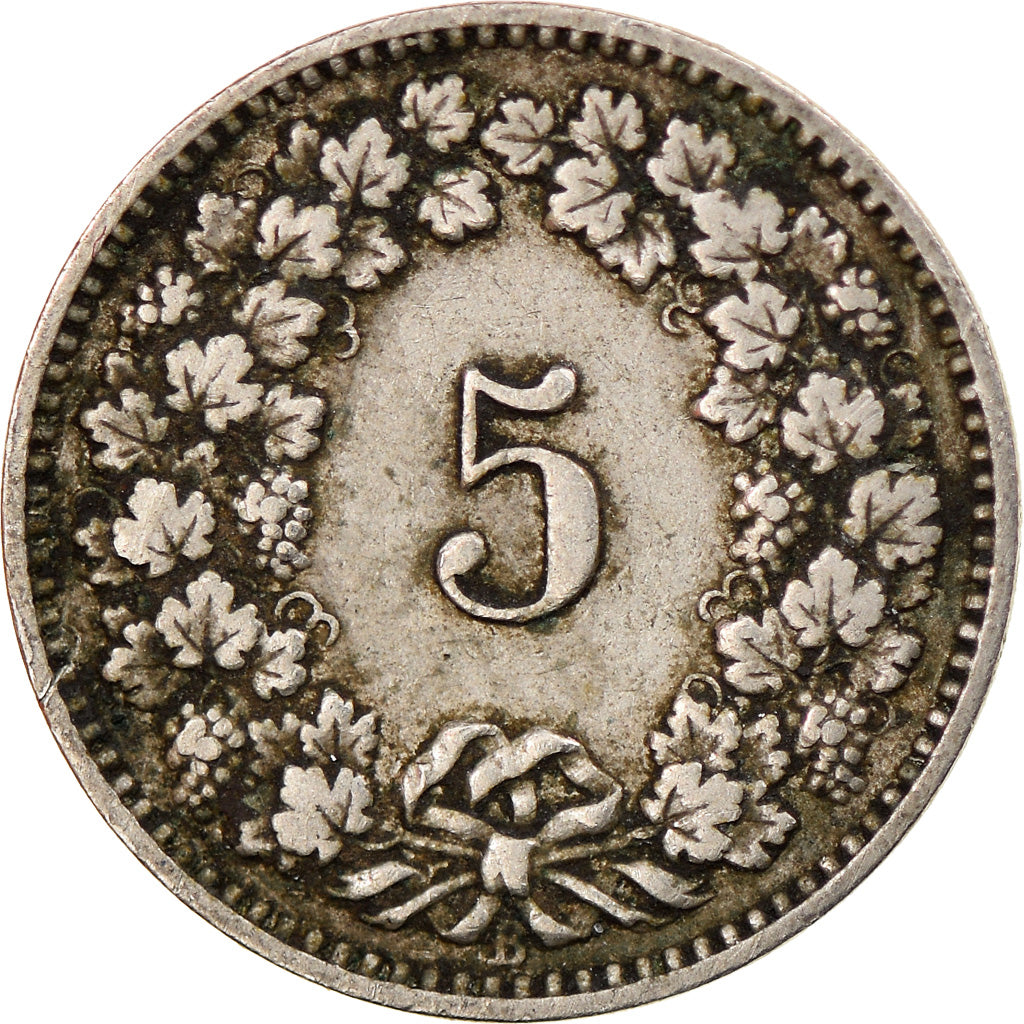 Münze, Schweiz, 5 Rappen, 1911, Bern, S, Copper-nickel, KM:26