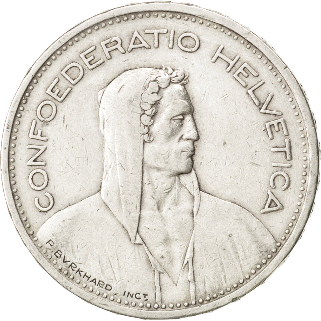 SWITZERLAND, 5 Francs, 1931, Bern, KM #40, VF(30-35), Silver, 31.45, 14.91