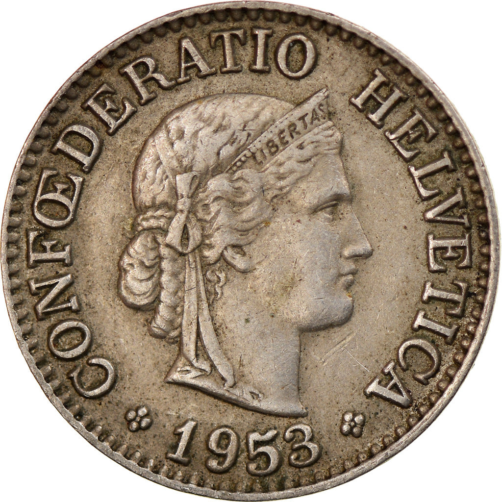 Monnaie, Suisse, 10 Rappen, 1953, Bern, TB+, Copper-nickel, KM:27