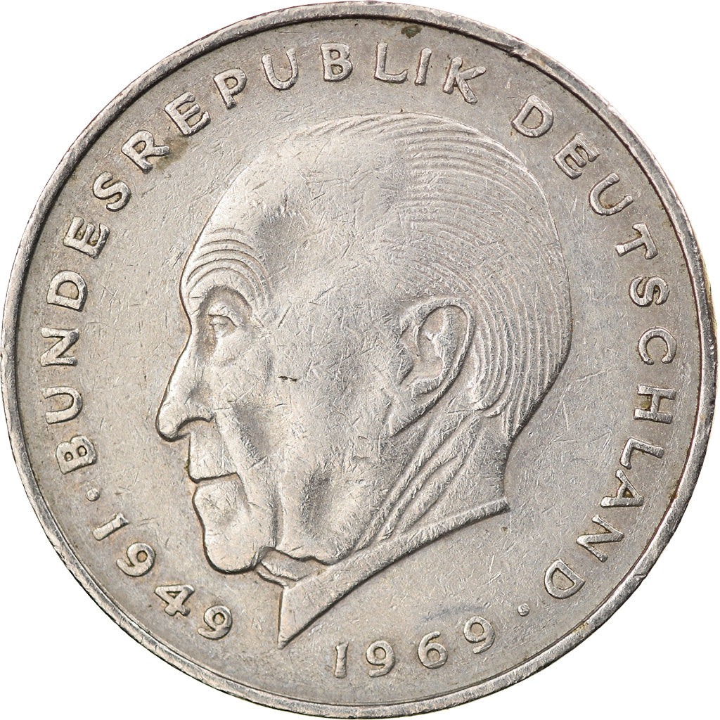 Coin, GERMANY - FEDERAL REPUBLIC, 2 Mark, 1974, Stuttgart, VF(30-35)