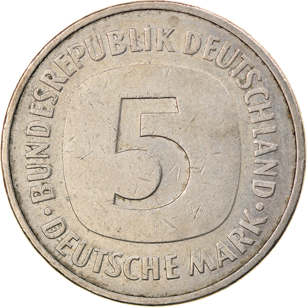 Coin, GERMANY - FEDERAL REPUBLIC, 5 Mark, 1983, Munich, VF(30-35), Copper-Nickel
